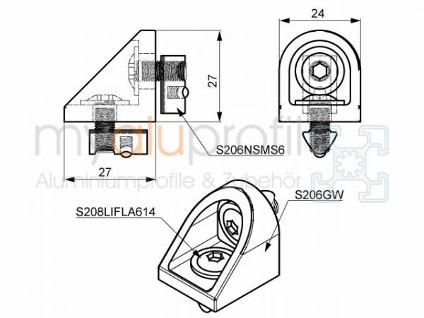 Joint angle set Groove 6 I-type